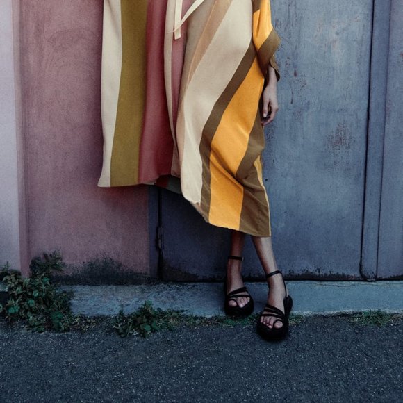 Zara Brown Strappy Sandals - Picture 3 of 6